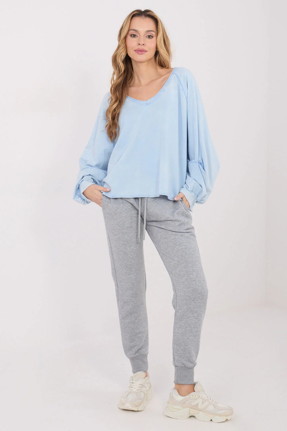 Chemise manche longue bleue