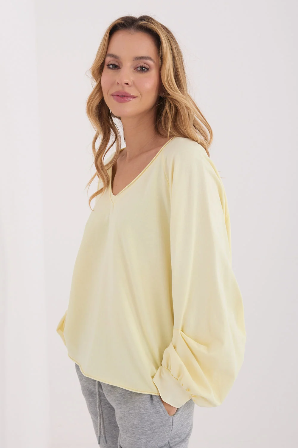 Chemise manche longue jaune