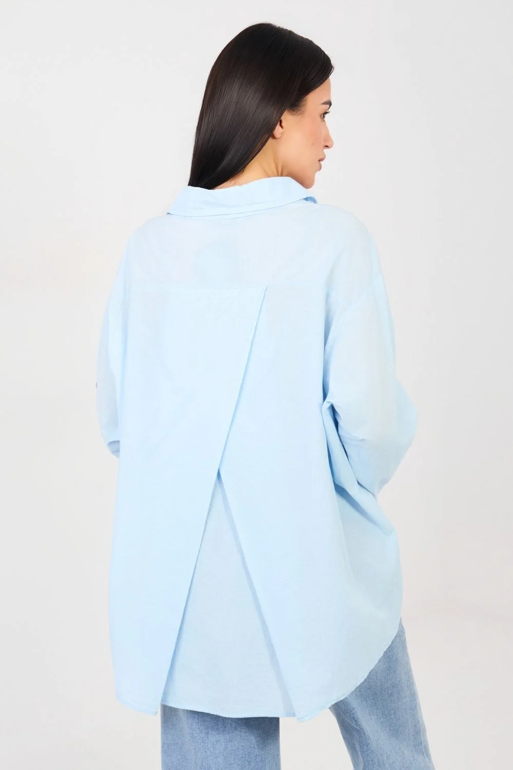 Chemise manche longue bleue – Image 4