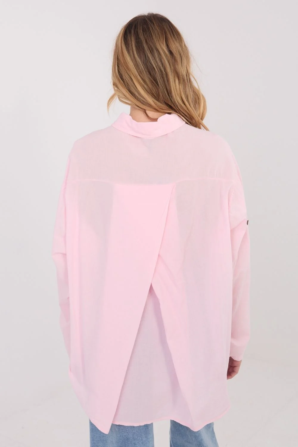 Chemise manche longue rose – Image 4