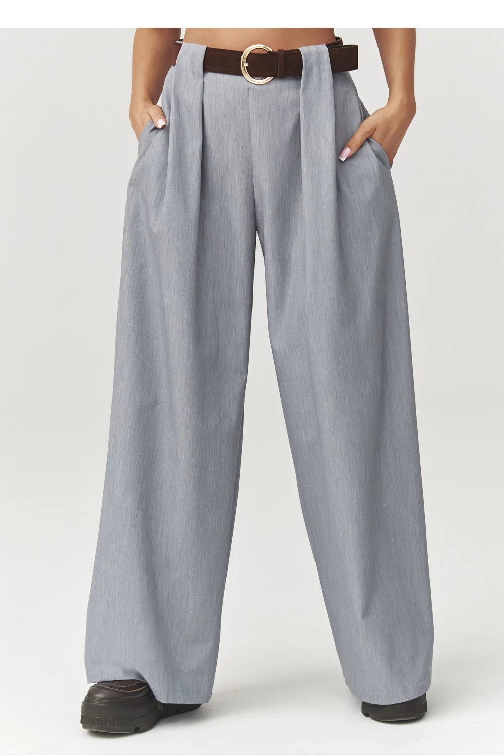 Pantalon femme gris