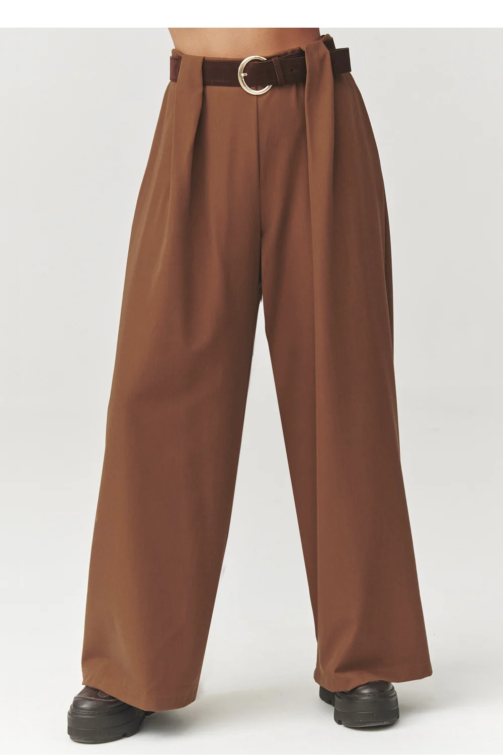 Pantalon femme brun