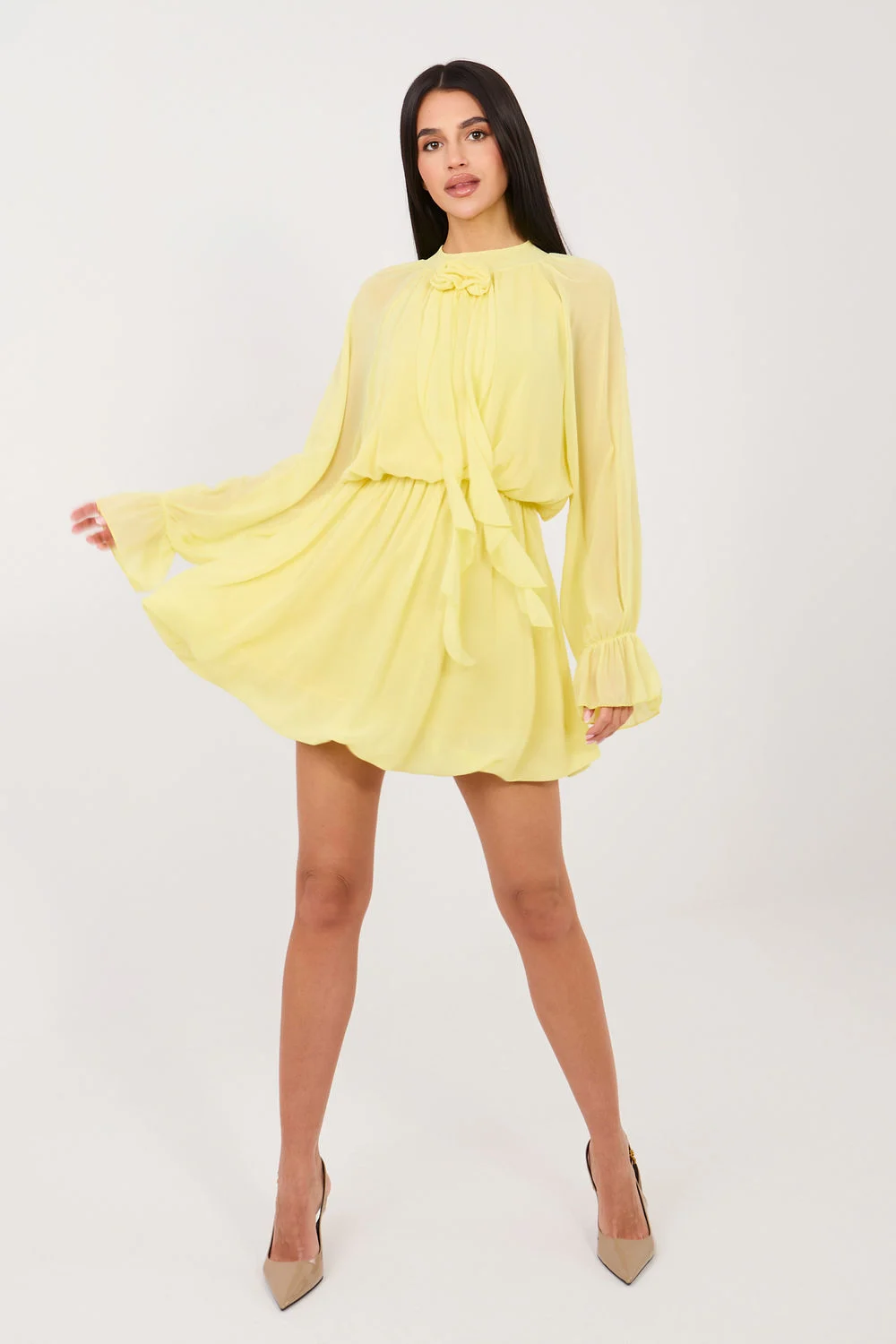 Robe de cocktail jaune – Image 2