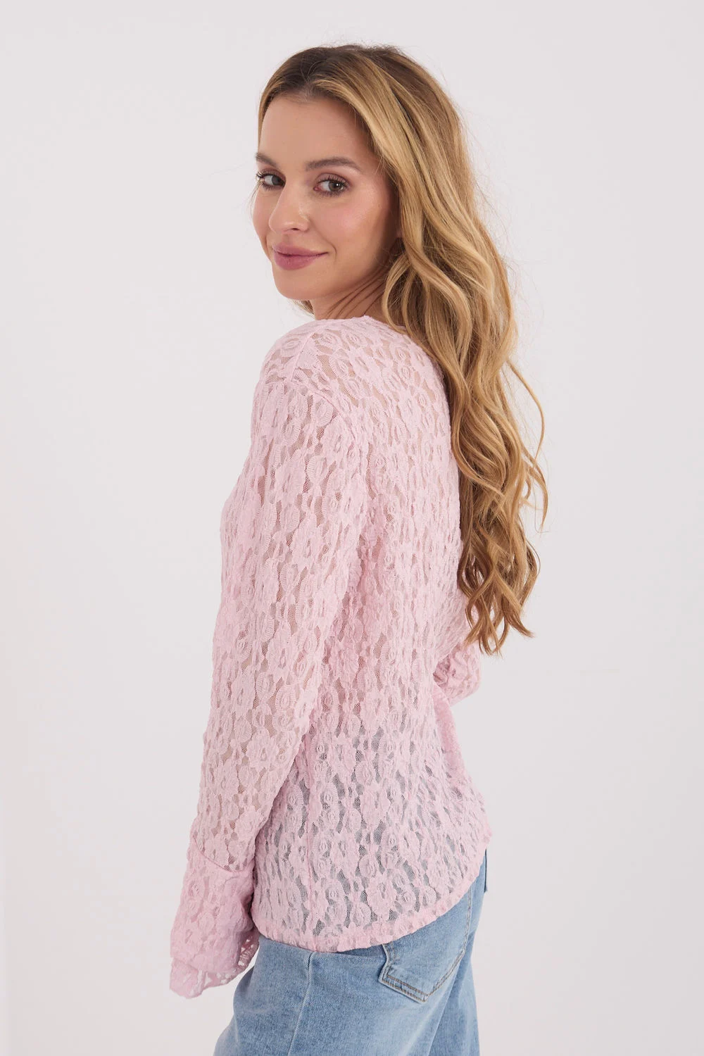 Blouse en dentelle rose – Image 2