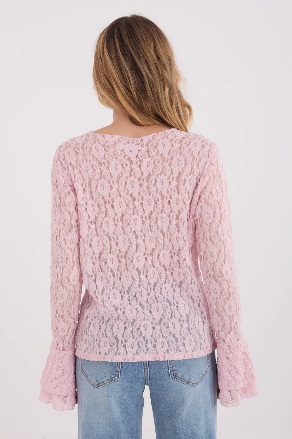 Blouse en dentelle rose – Image 3
