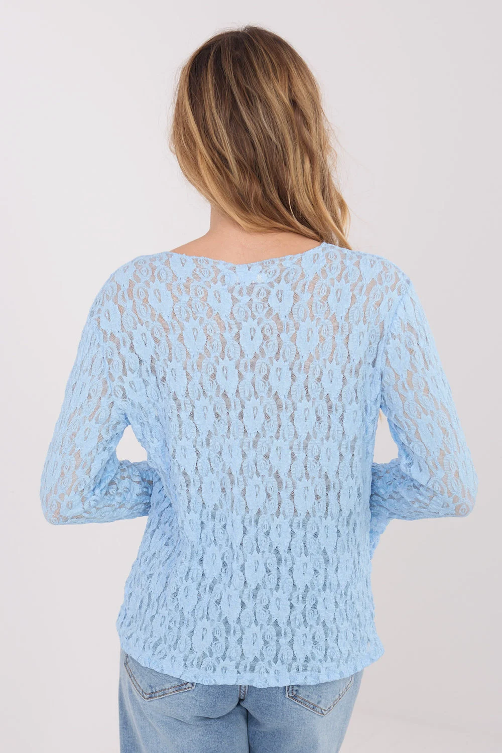 Blouse en dentelle bleu – Image 3