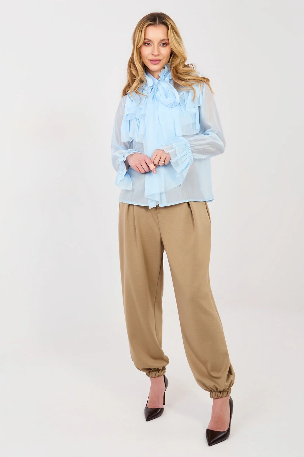 Chemise manche longue bleue – Image 2