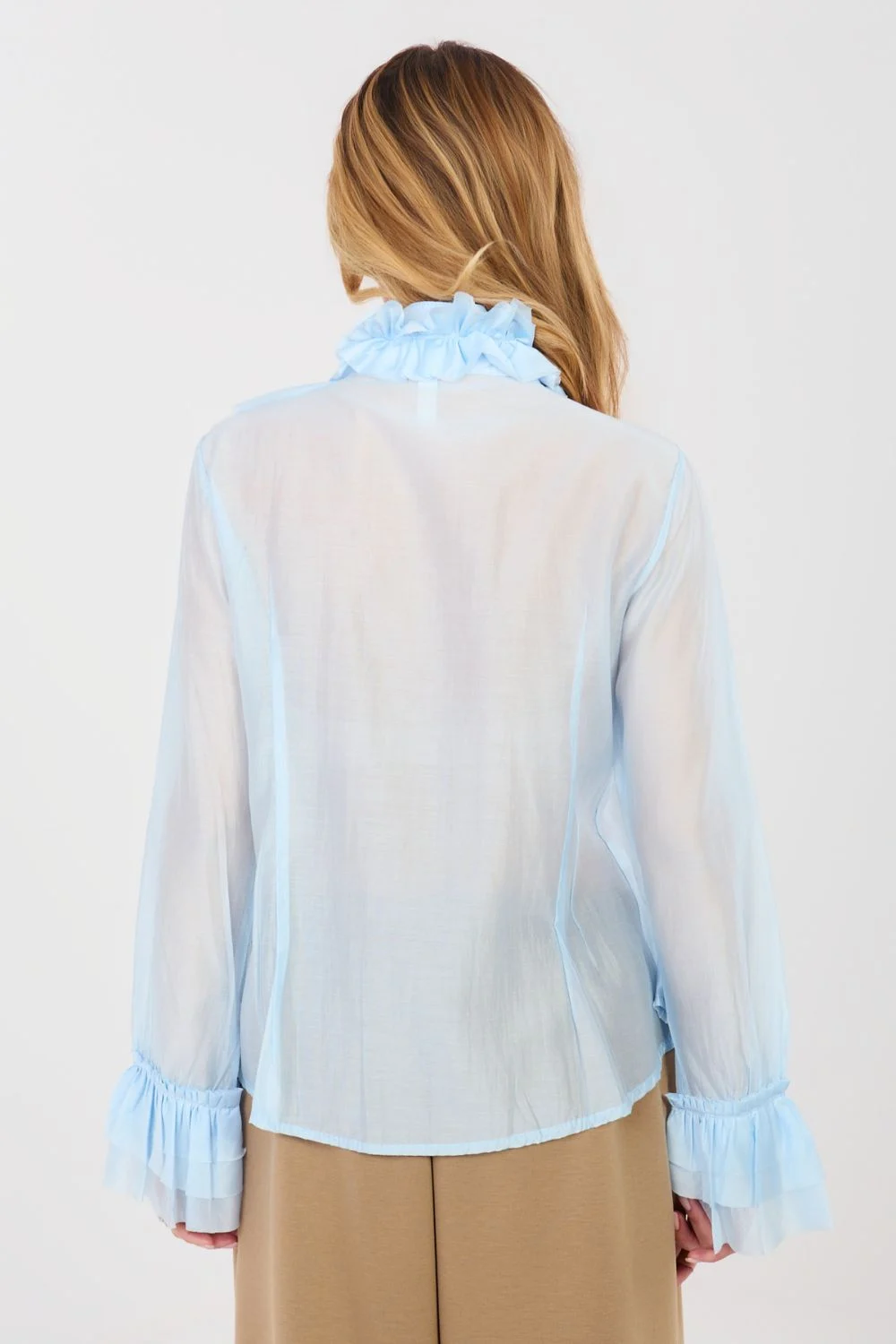 Chemise manche longue bleue – Image 4
