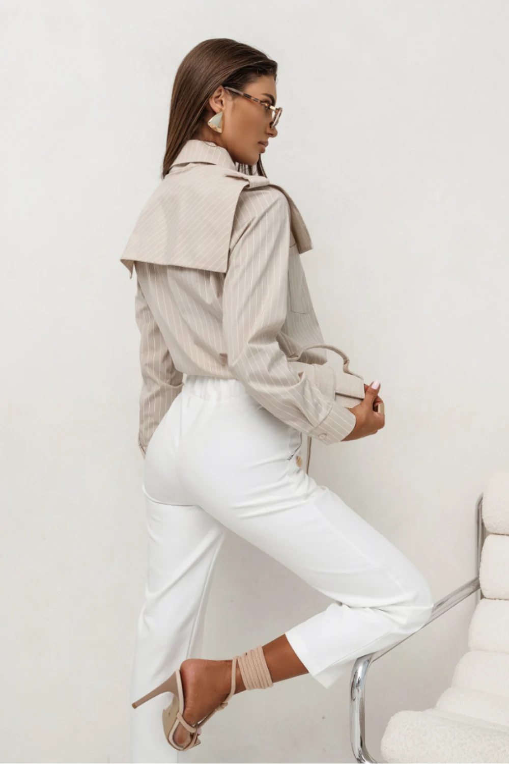 Pantalon femme beige – Image 2