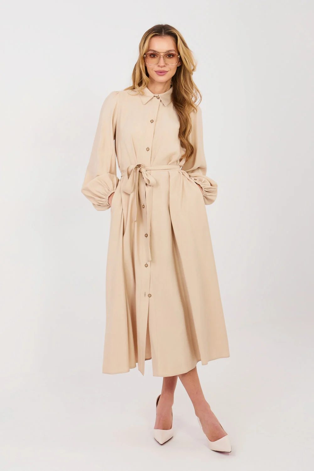 Robe de jour beige