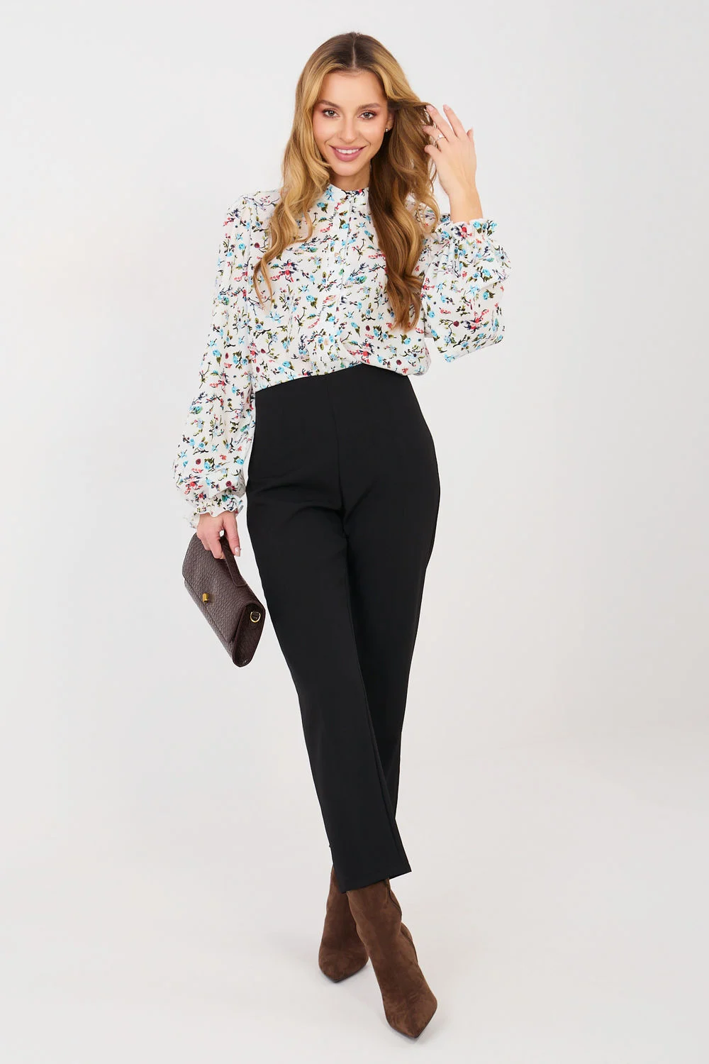 Chemise manche longue bleue – Image 2