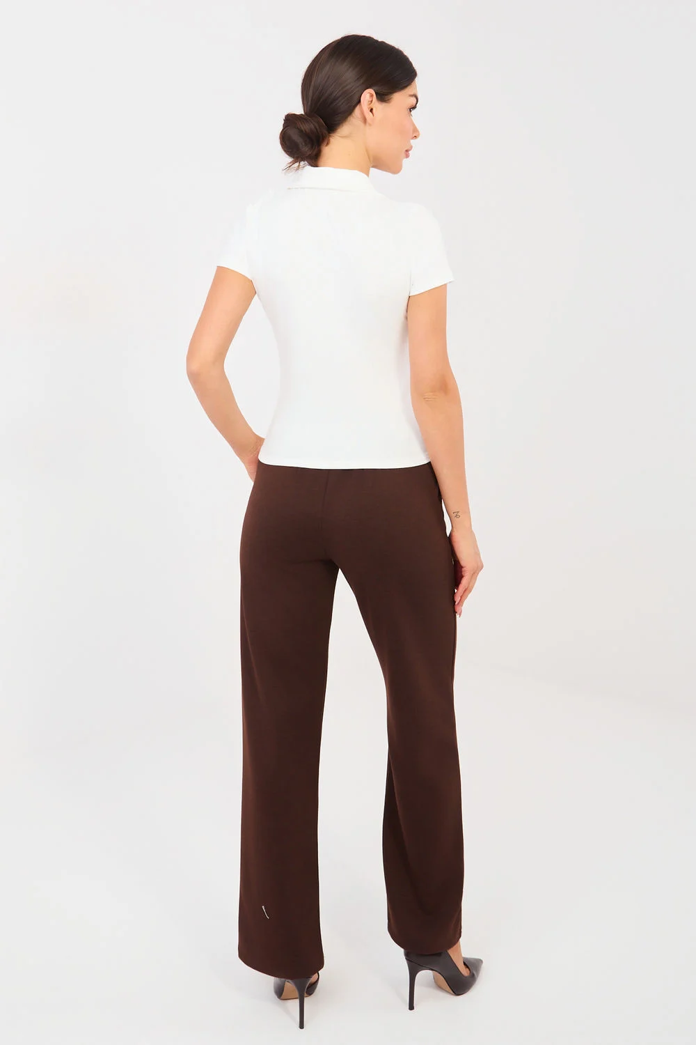 Pantalon femme brun – Image 3