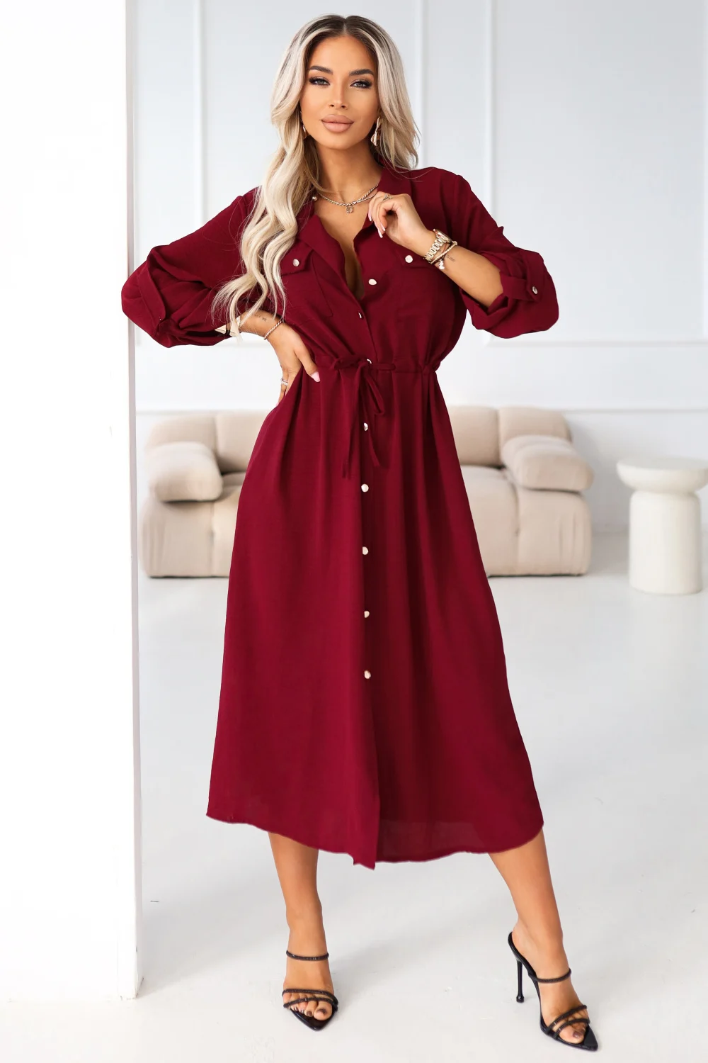 Robe de jour rouge – Image 2