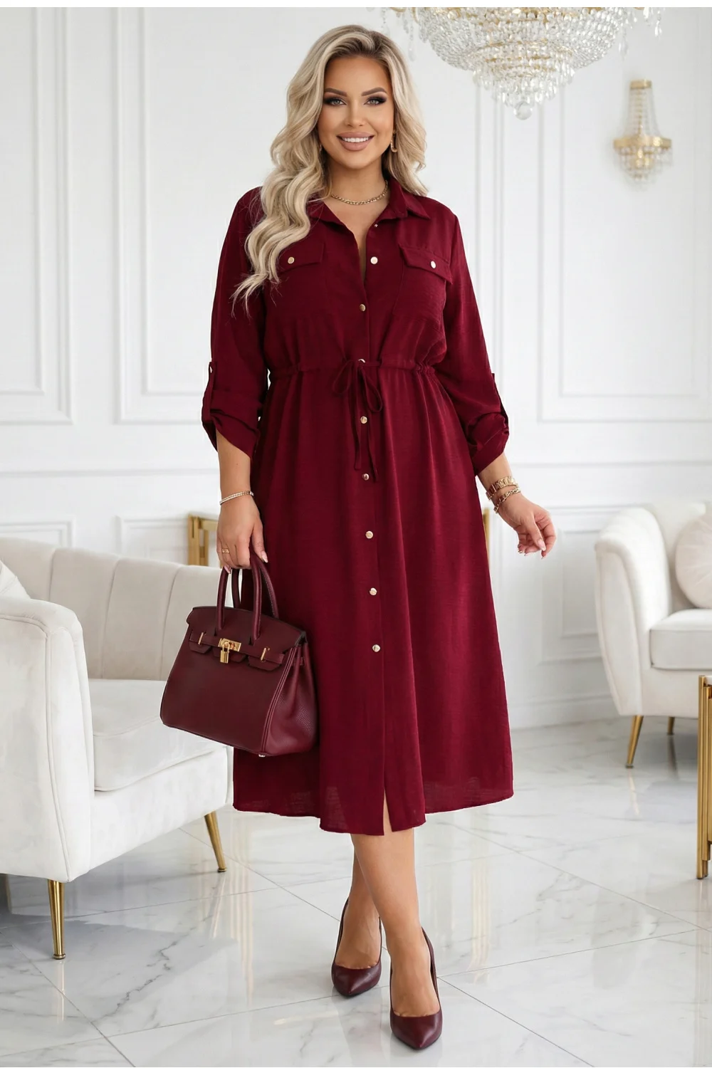 Robe de jour rouge – Image 3