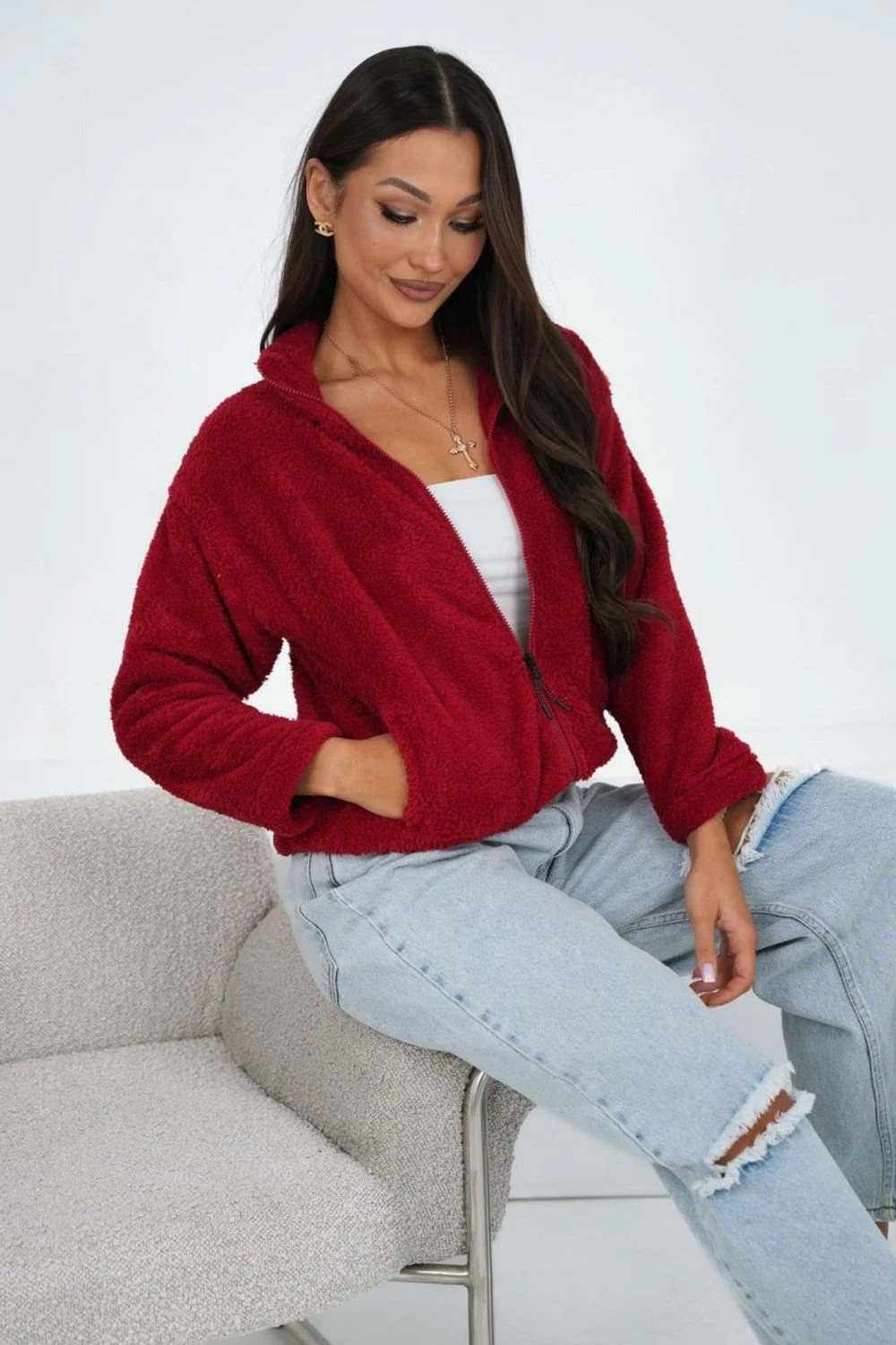 Sweatshirt rouge – Image 3
