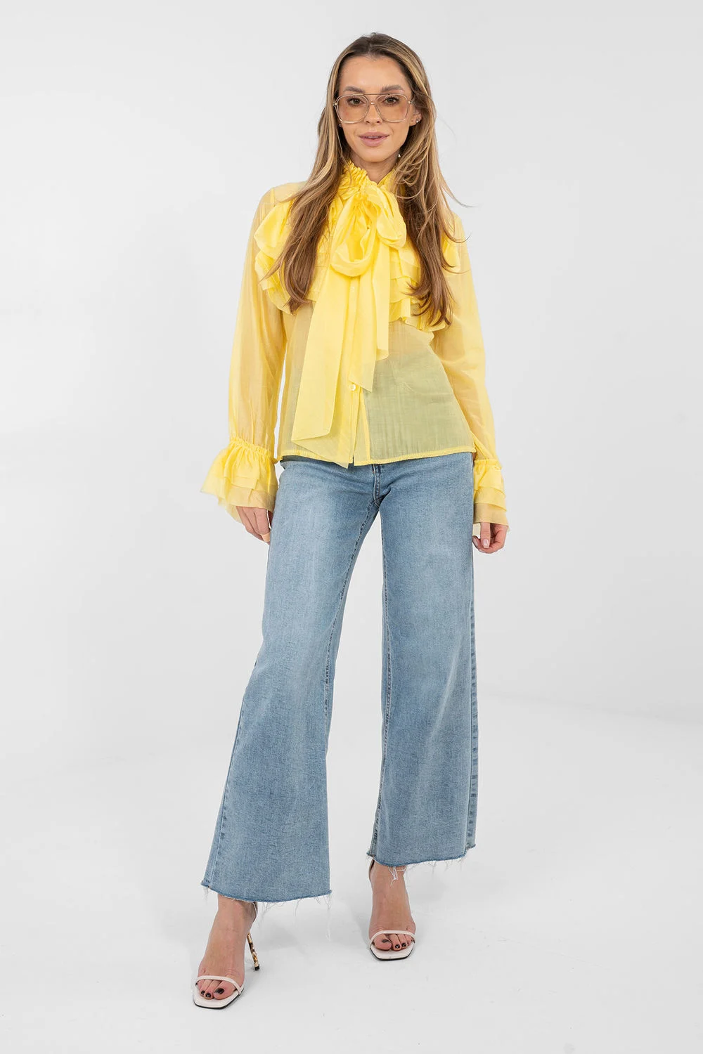 Chemise manche longue jaune – Image 2