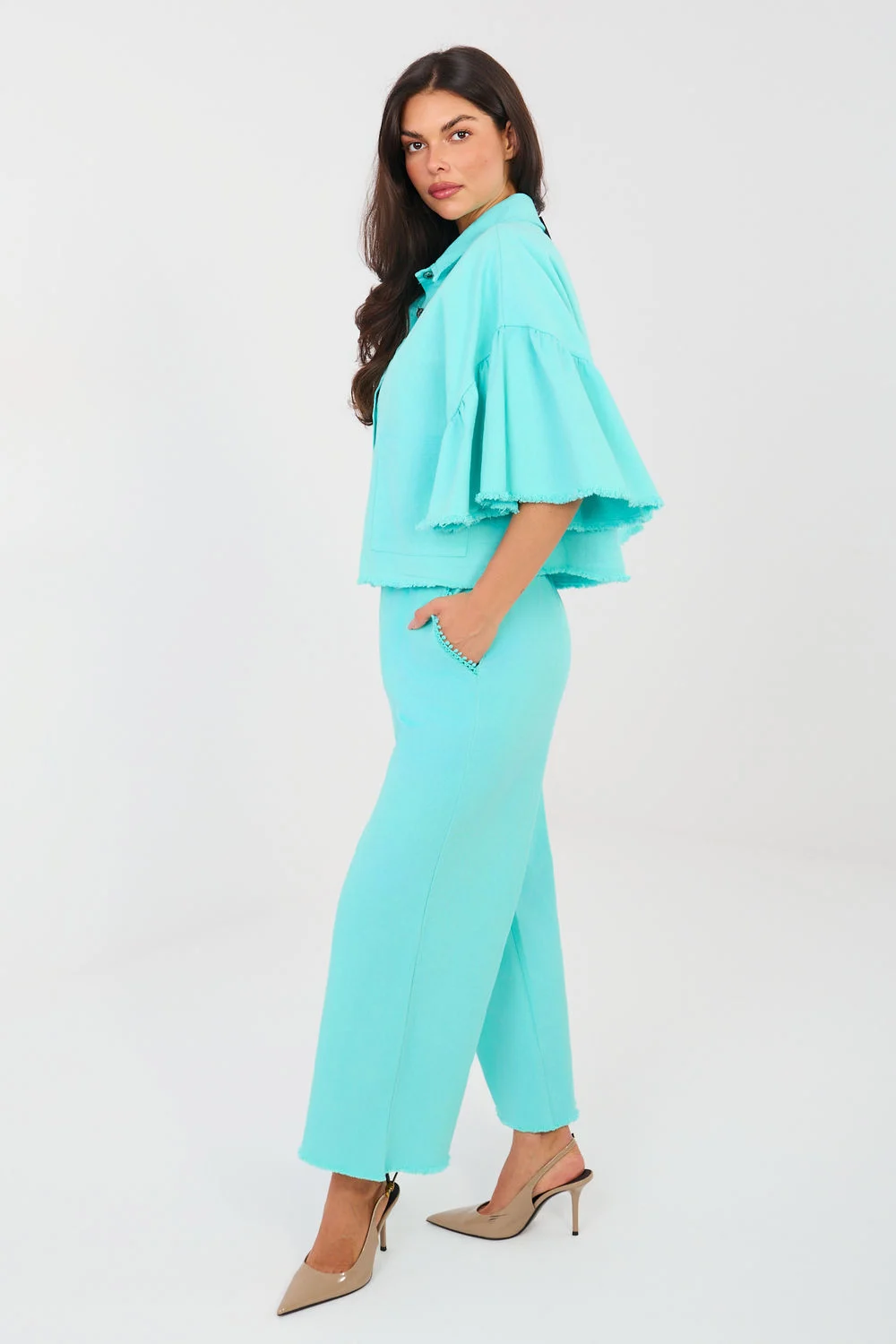 Pantalon femme bleu – Image 2