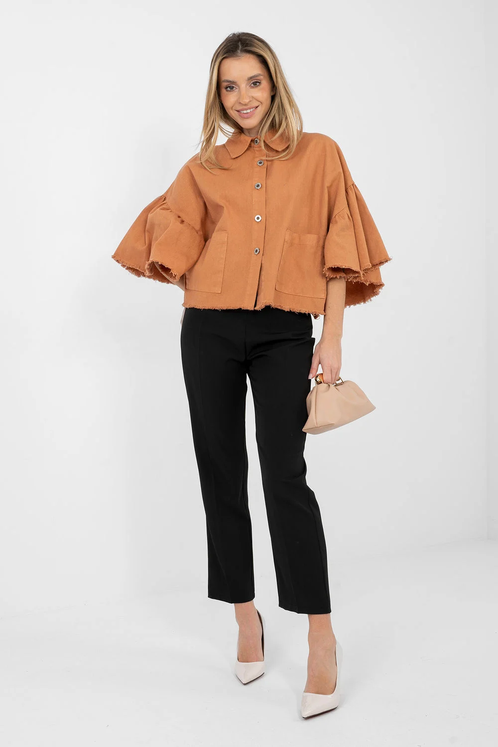 Veste en jean orange – Image 2