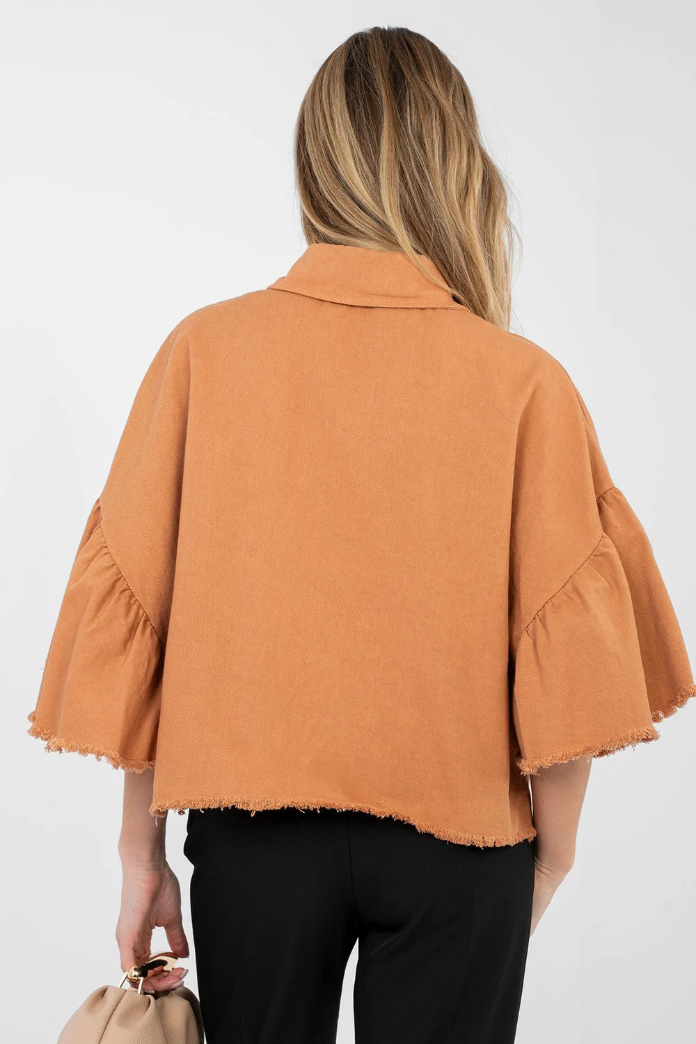 Veste en jean orange – Image 3