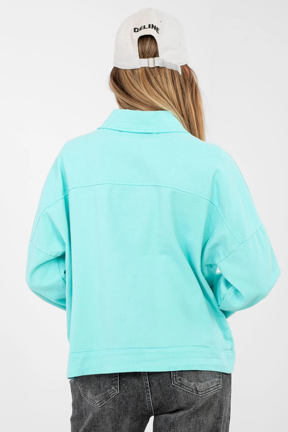 Veste en jean bleu – Image 3