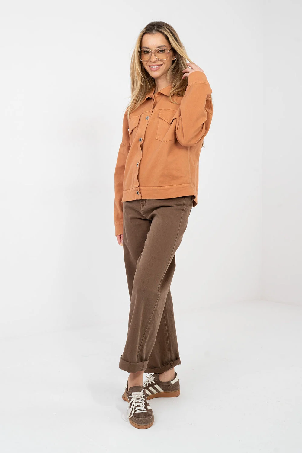 Veste en jean orange