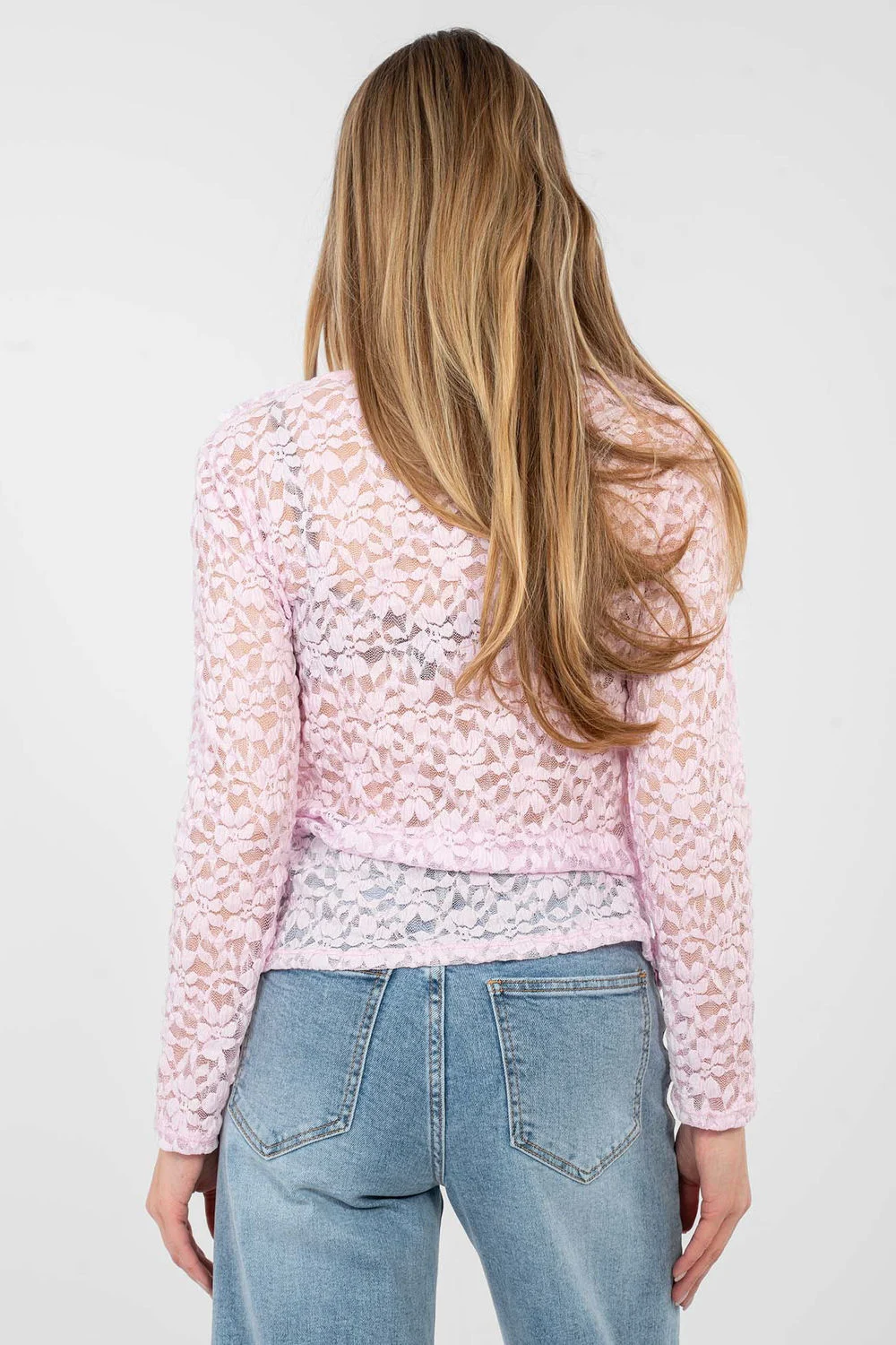 Blouse en dentelle rose – Image 3