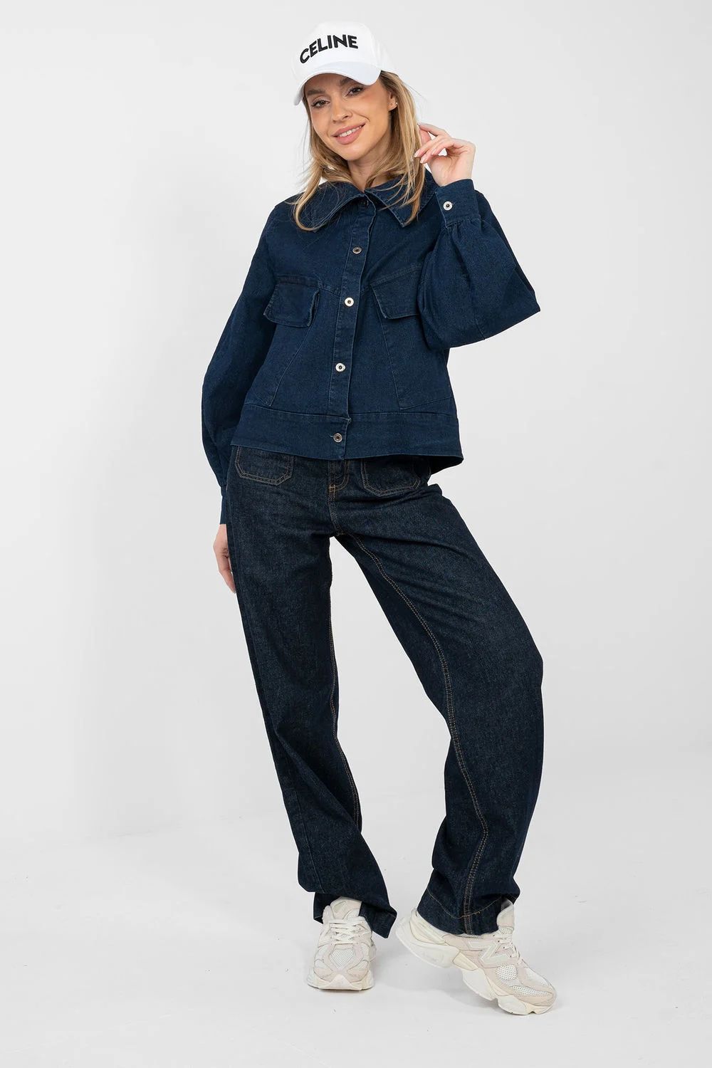 Veste en jean bleu marine – Image 2