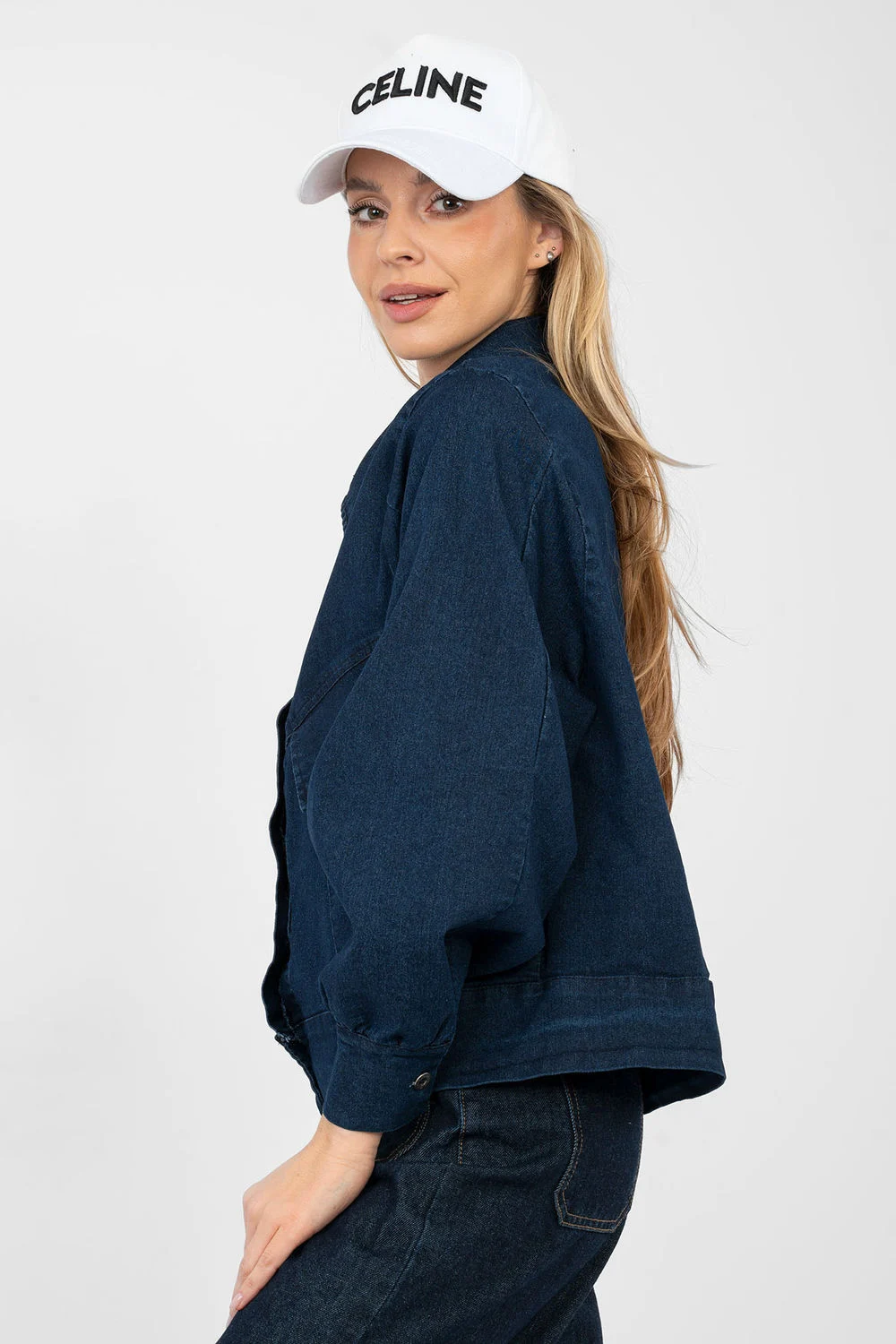 Veste en jean bleu marine – Image 3
