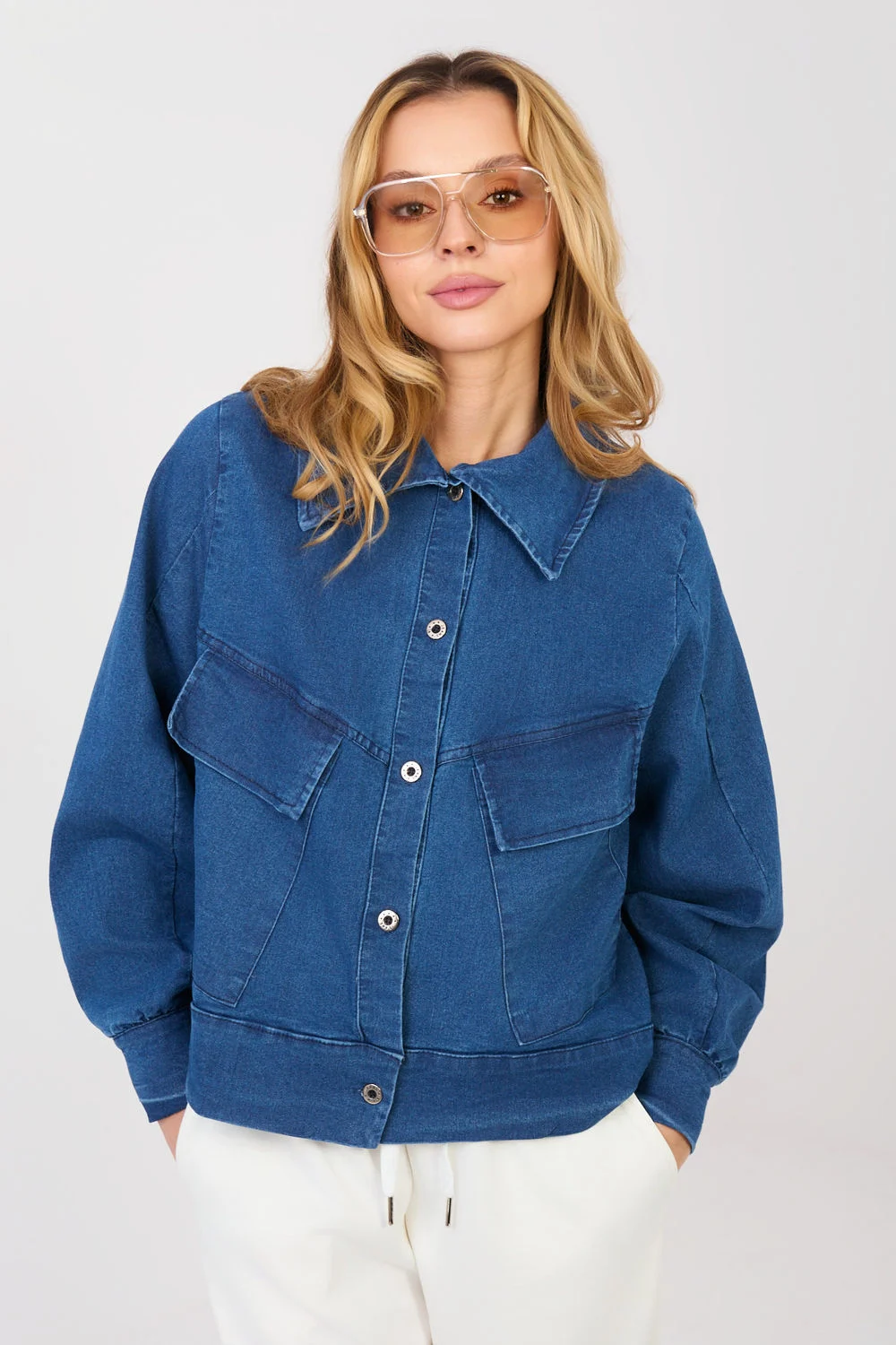 Veste en jean bleu