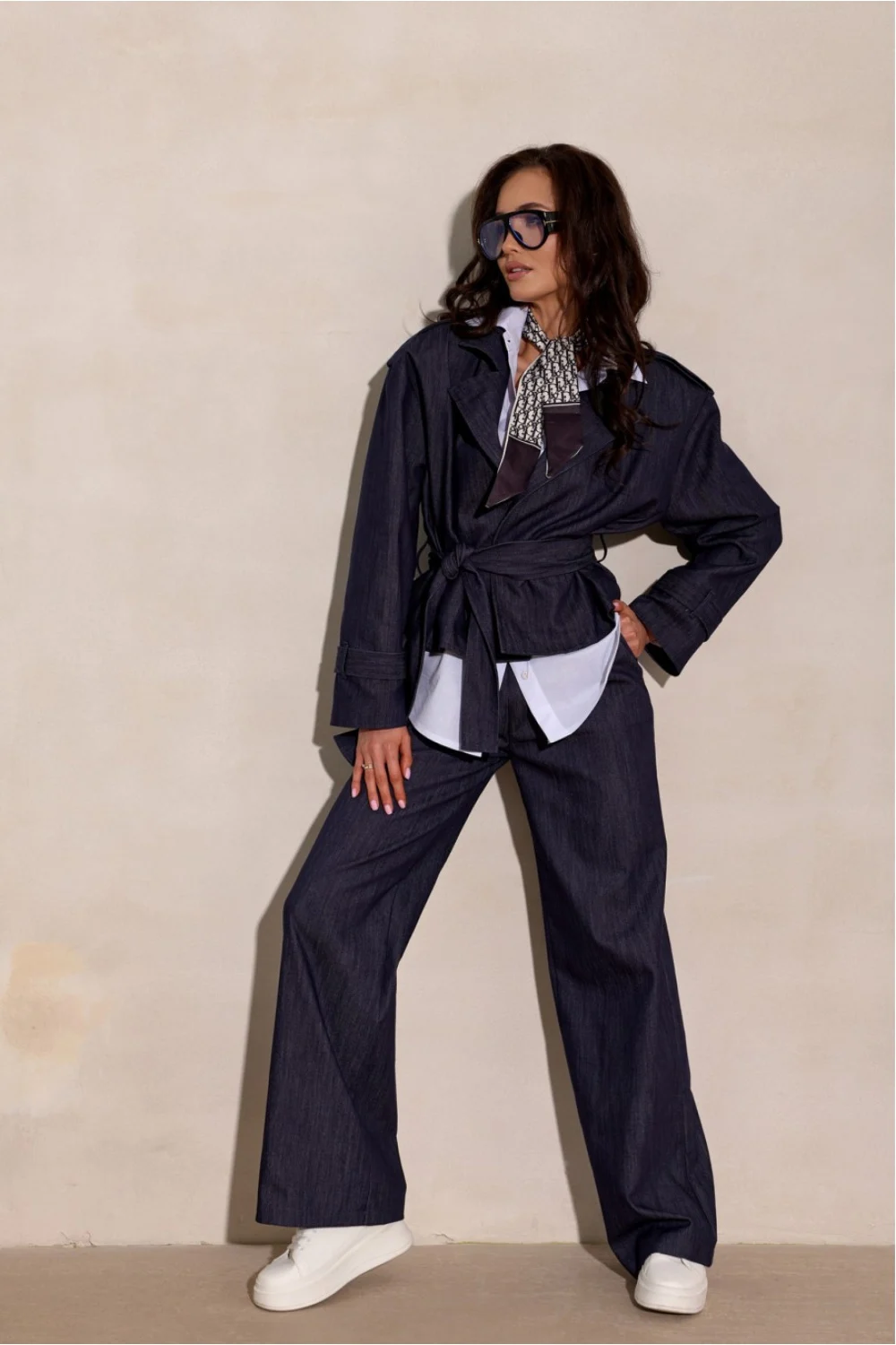 Pantalon femme bleu marine – Image 4