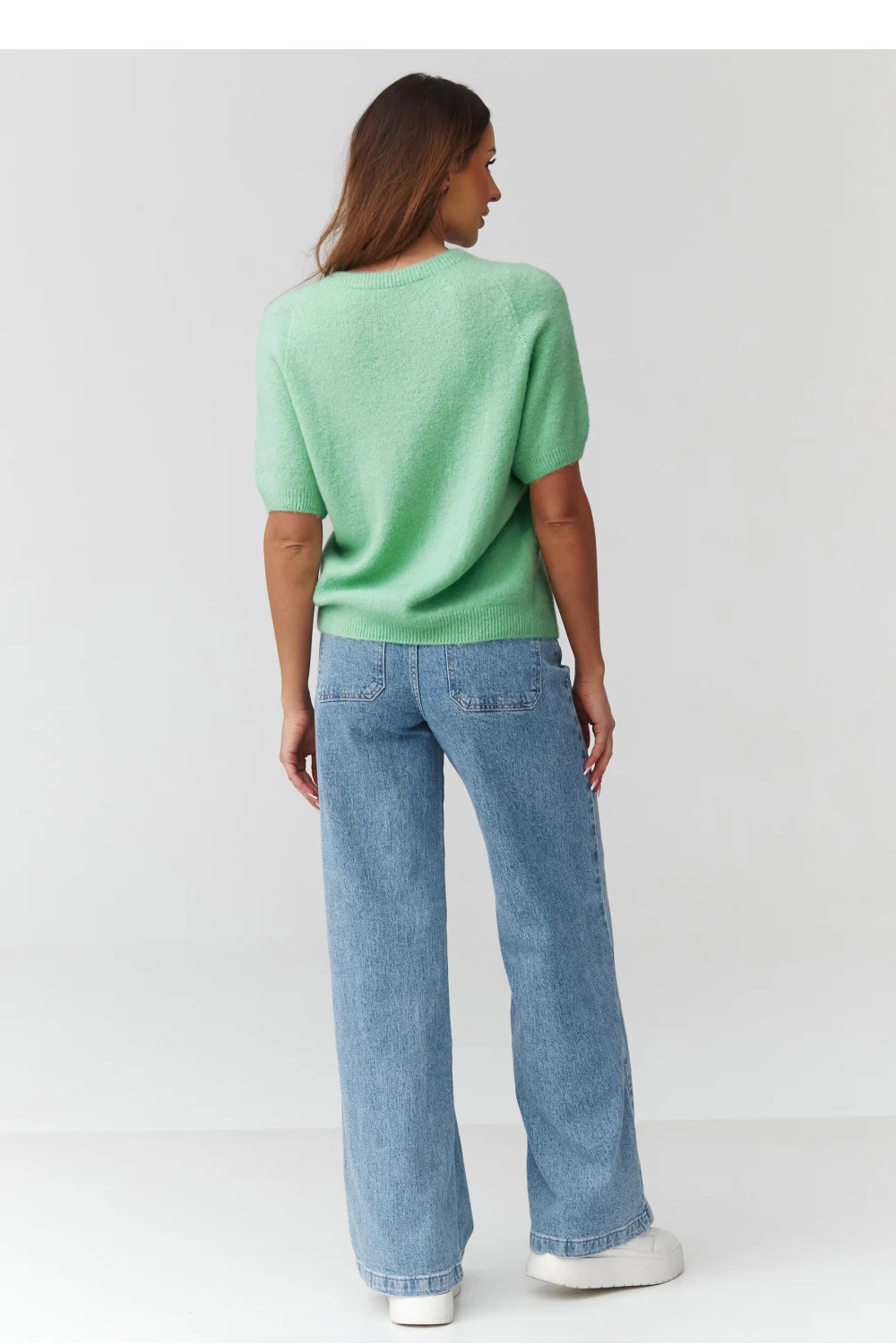 Pull à manches courtes vert – Image 3