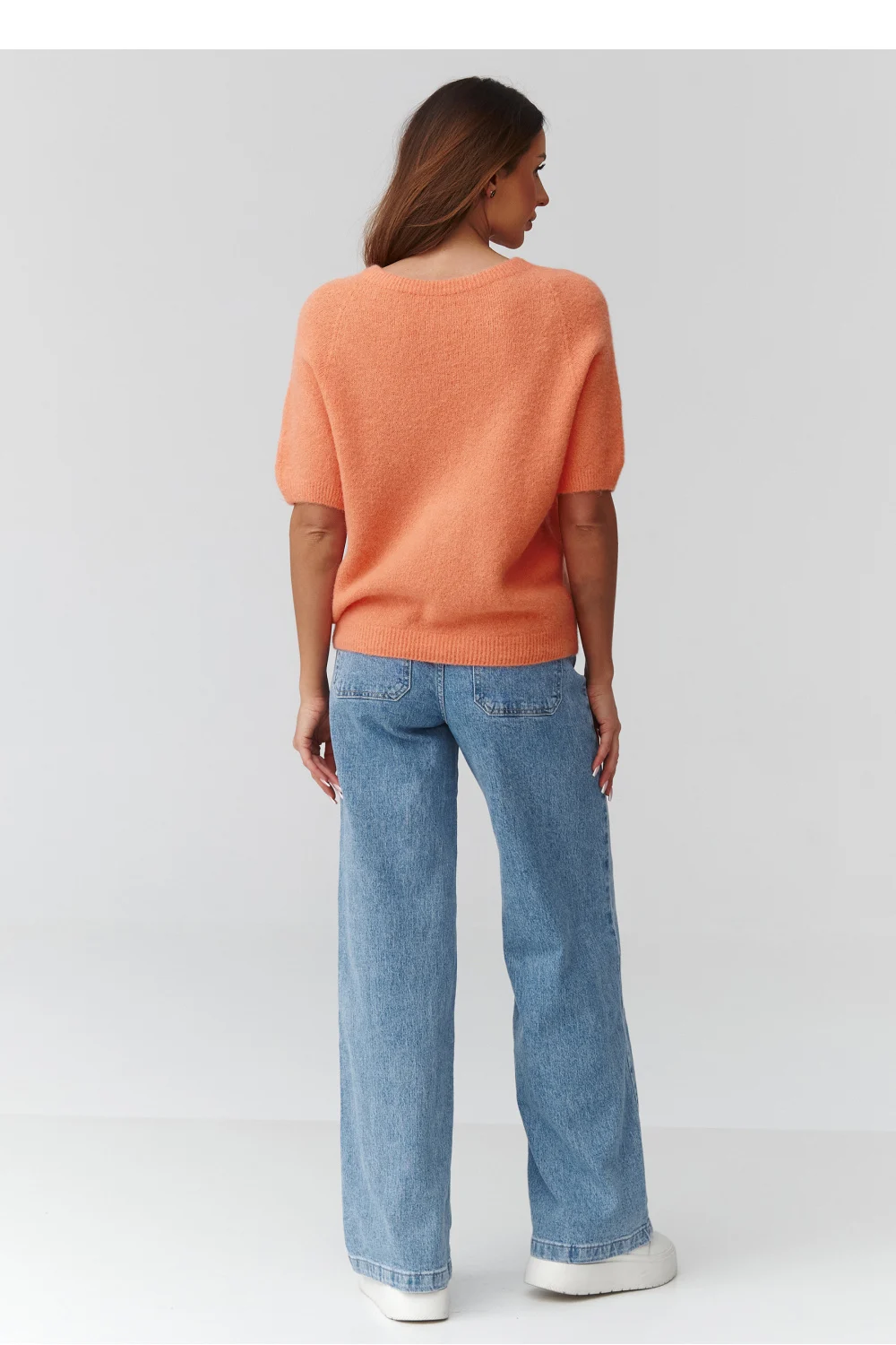Pull à manches courtes orange – Image 3