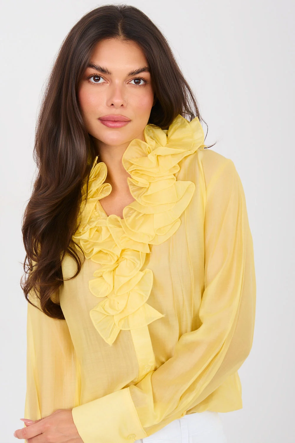 Chemise manche longue jaune – Image 4