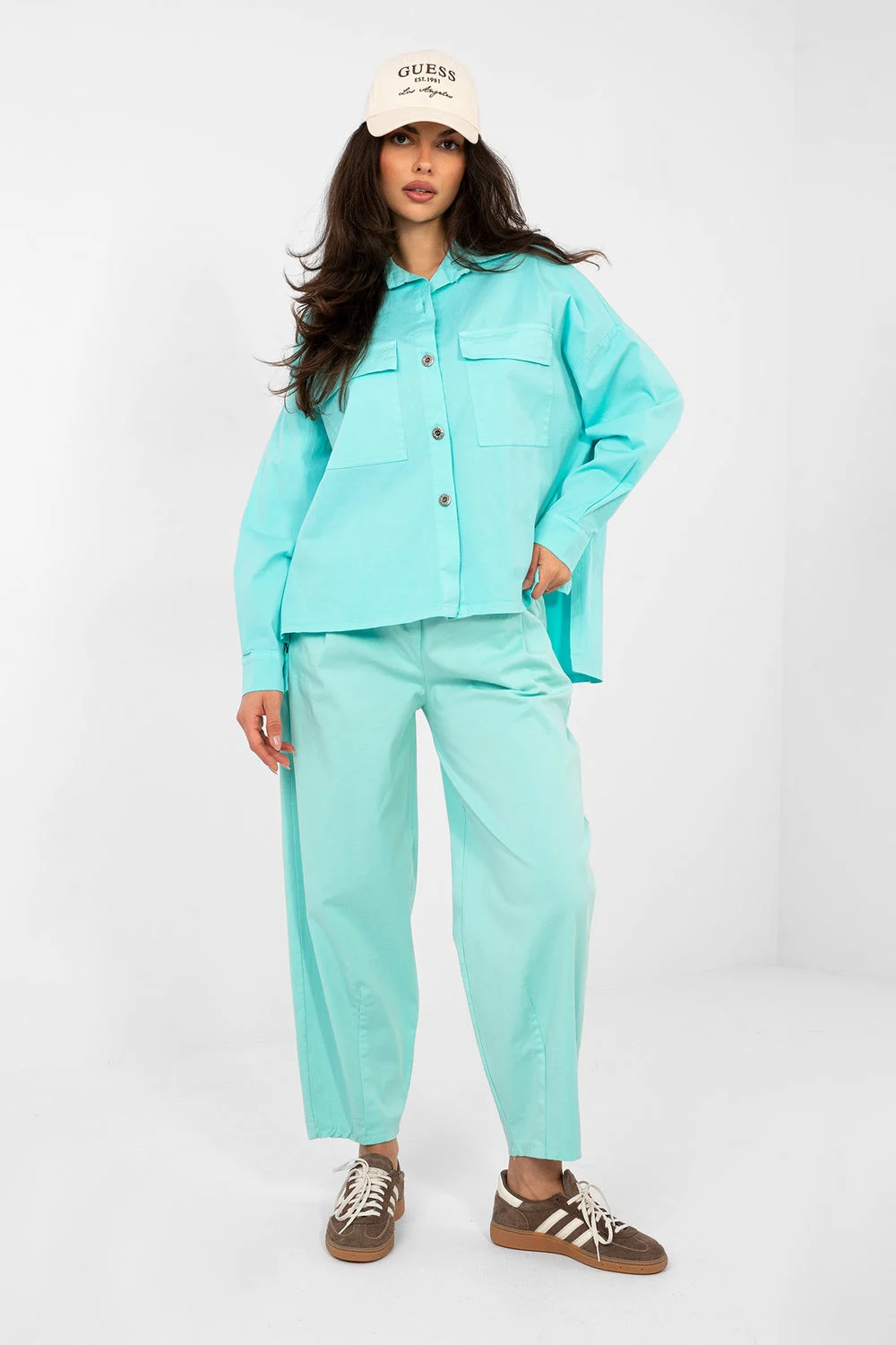 Chemise manche longue bleue