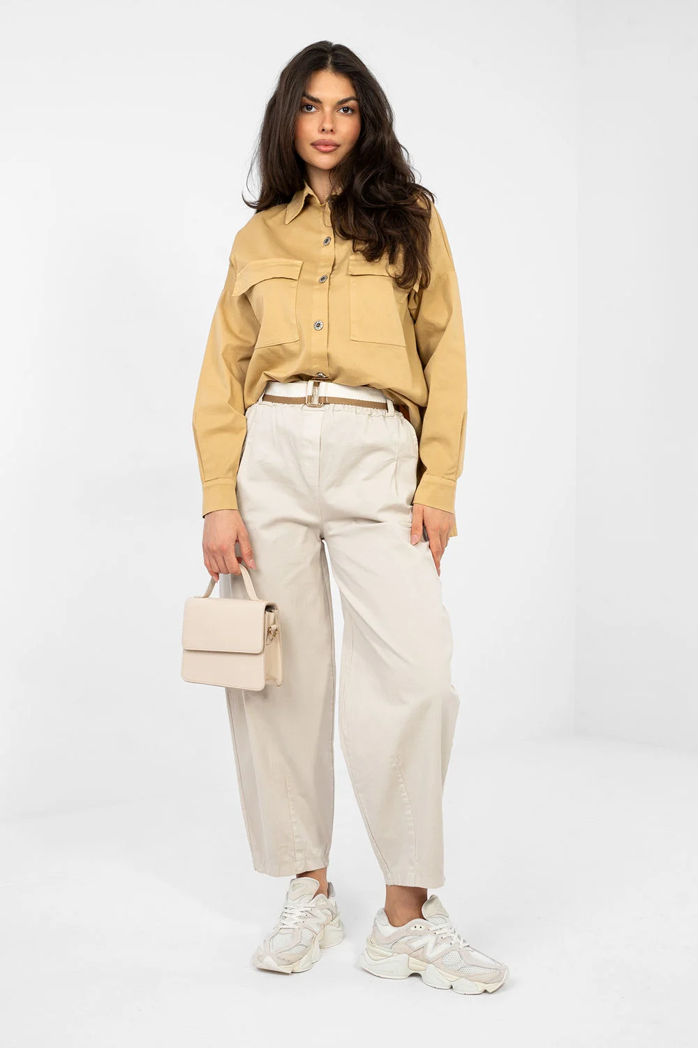Chemise manche longue brune – Image 2