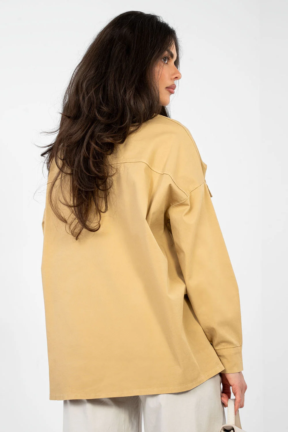 Chemise manche longue brune – Image 3