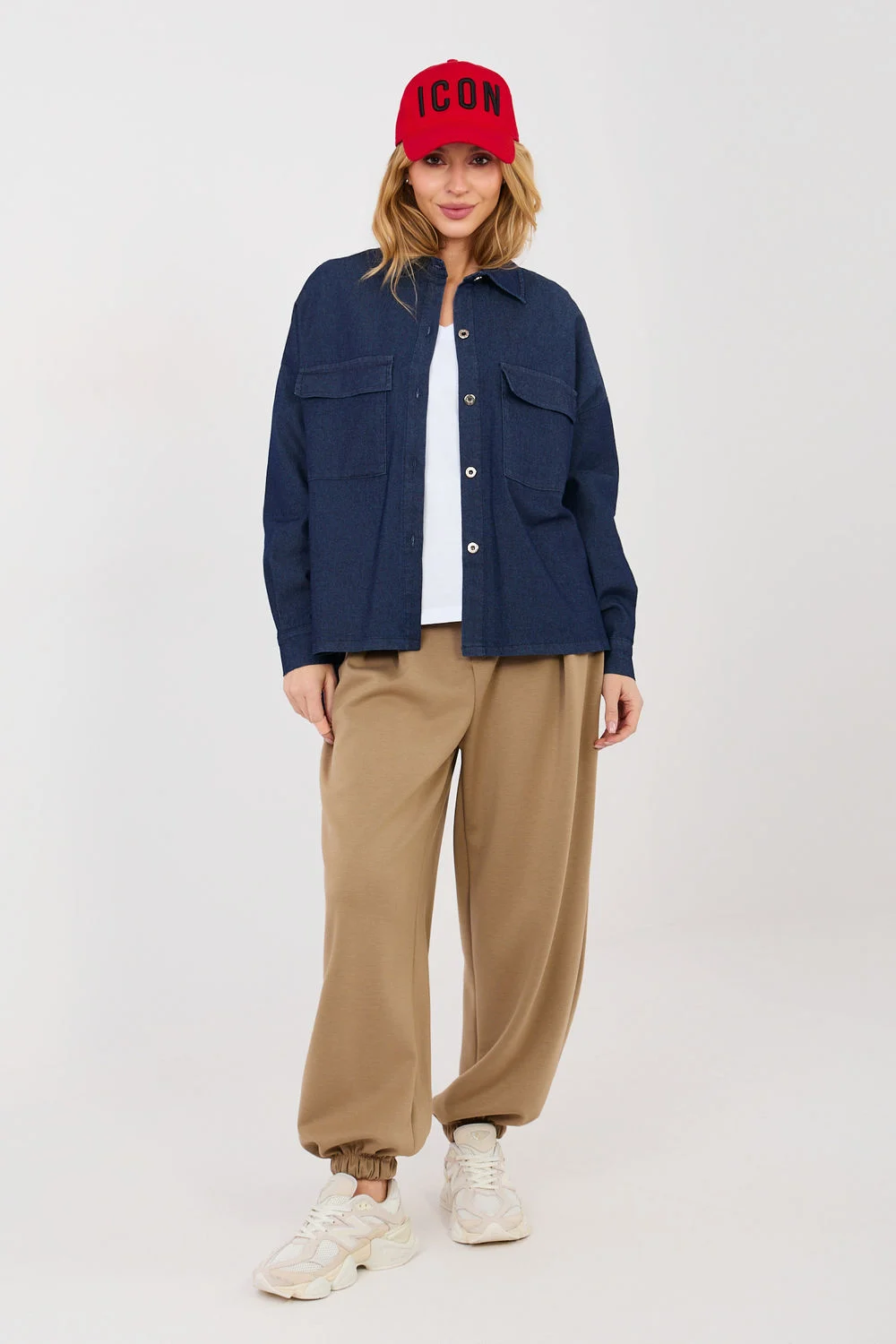 Chemise manche longue bleue marine – Image 2