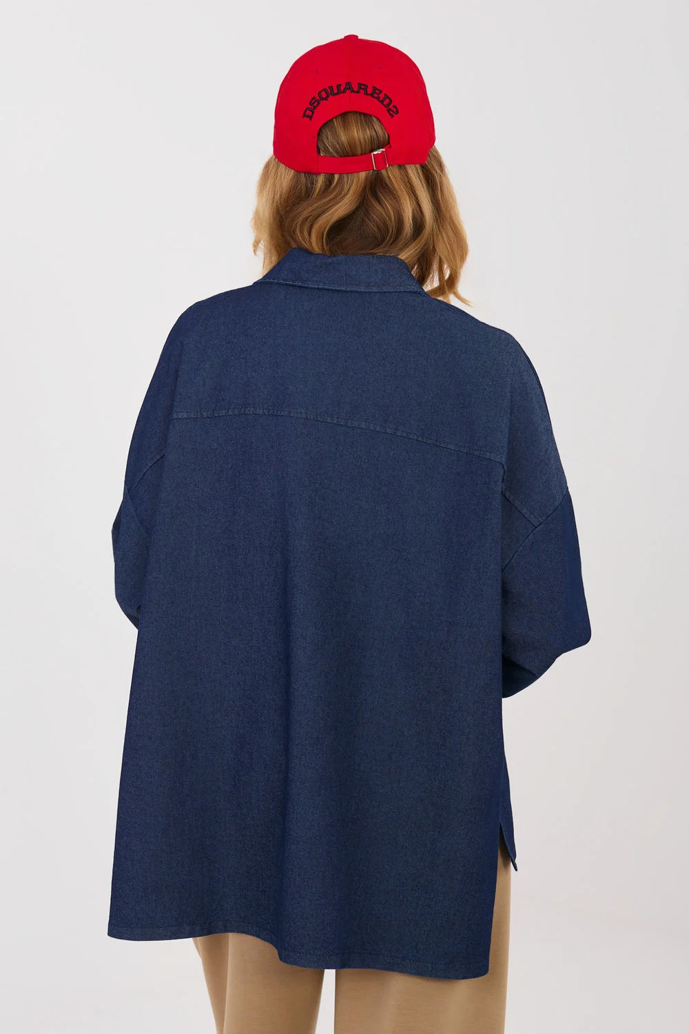 Chemise manche longue bleue marine – Image 3