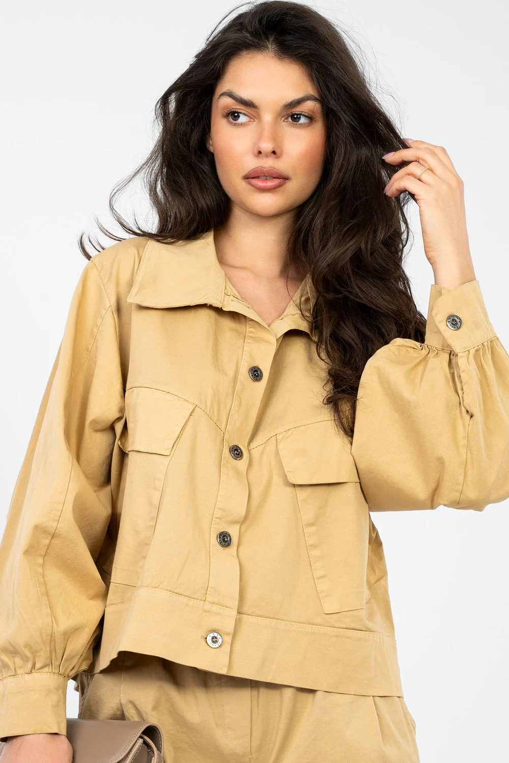 Chemise manche longue brune – Image 4