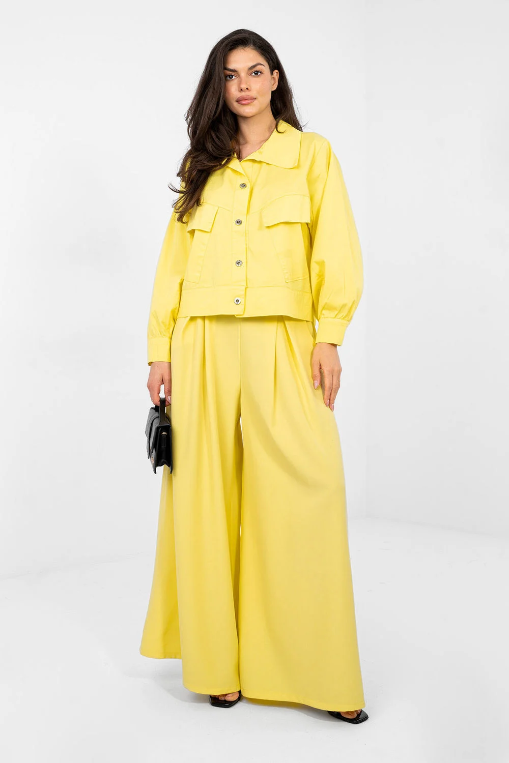 Chemise manche longue jaune