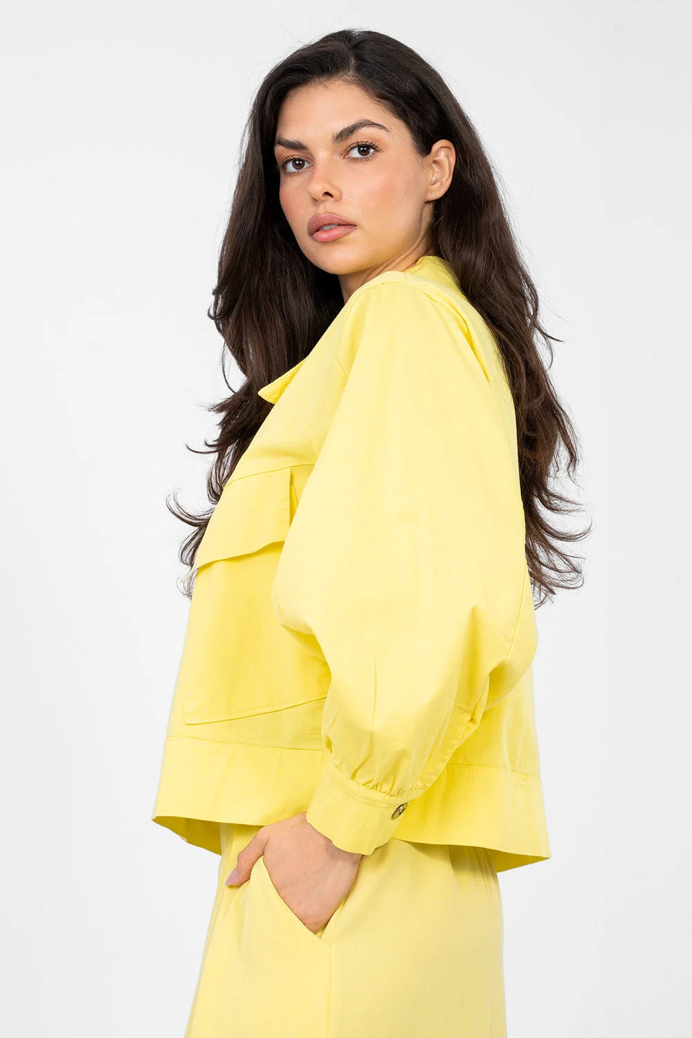 Chemise manche longue jaune – Image 2