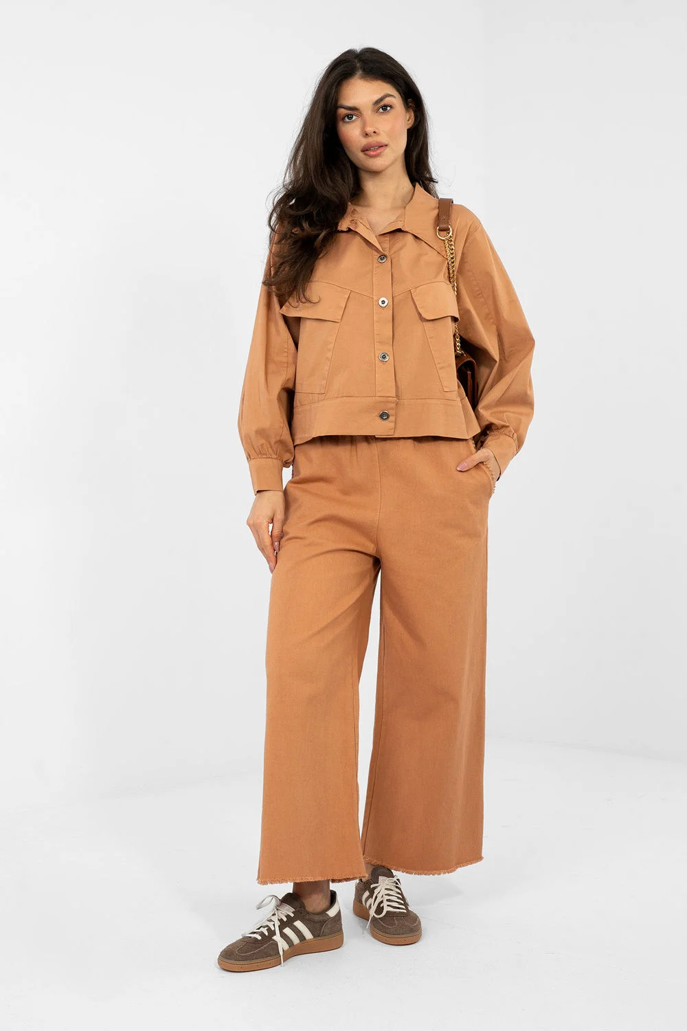 Chemise manche longue orange – Image 2