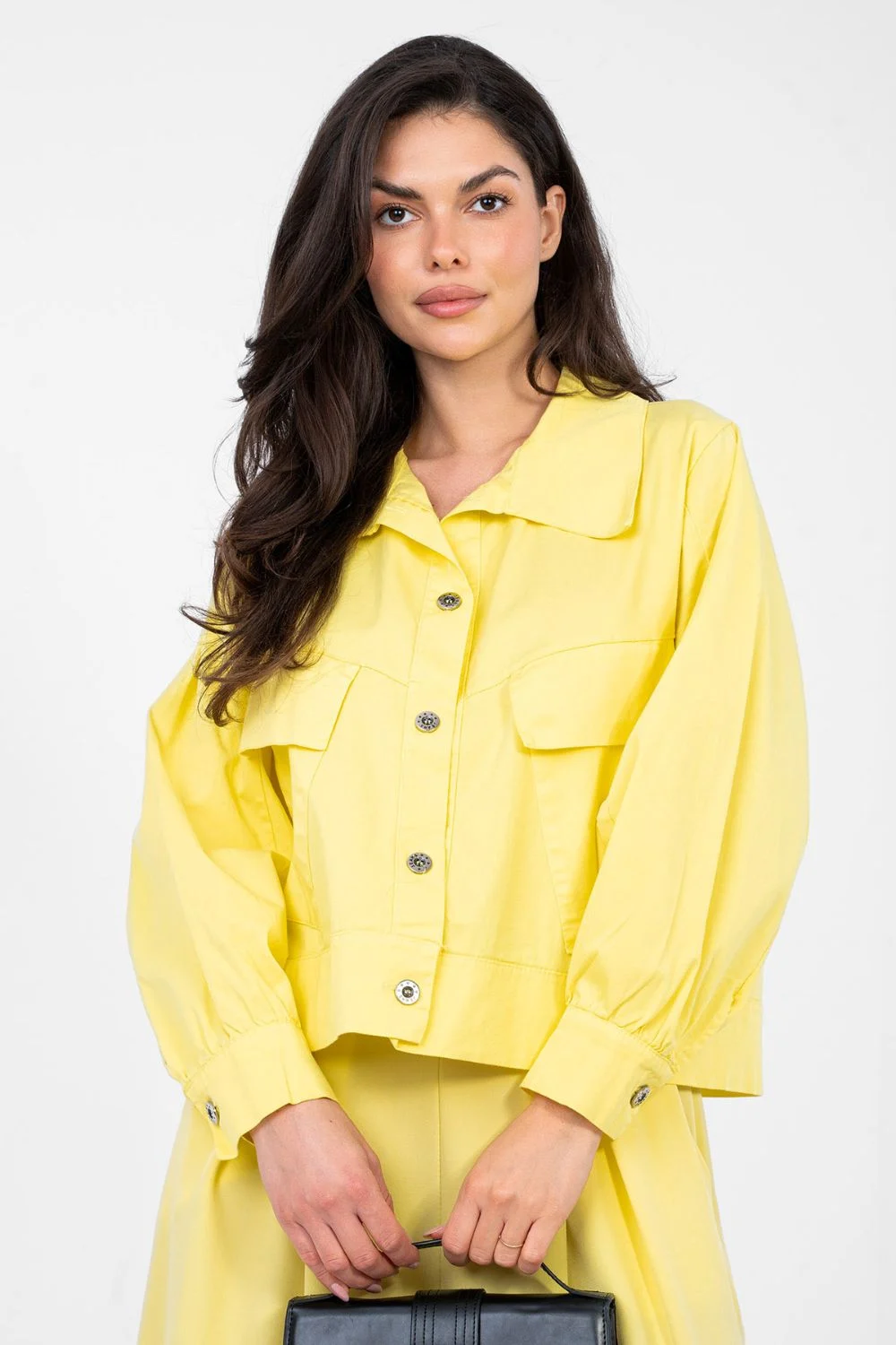 Chemise manche longue jaune – Image 3