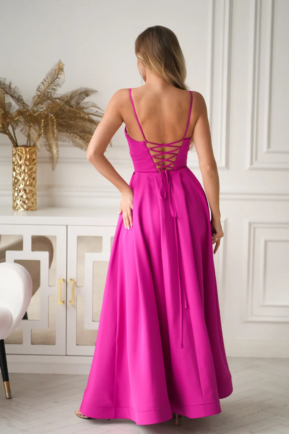 Robe longue violette – Image 3