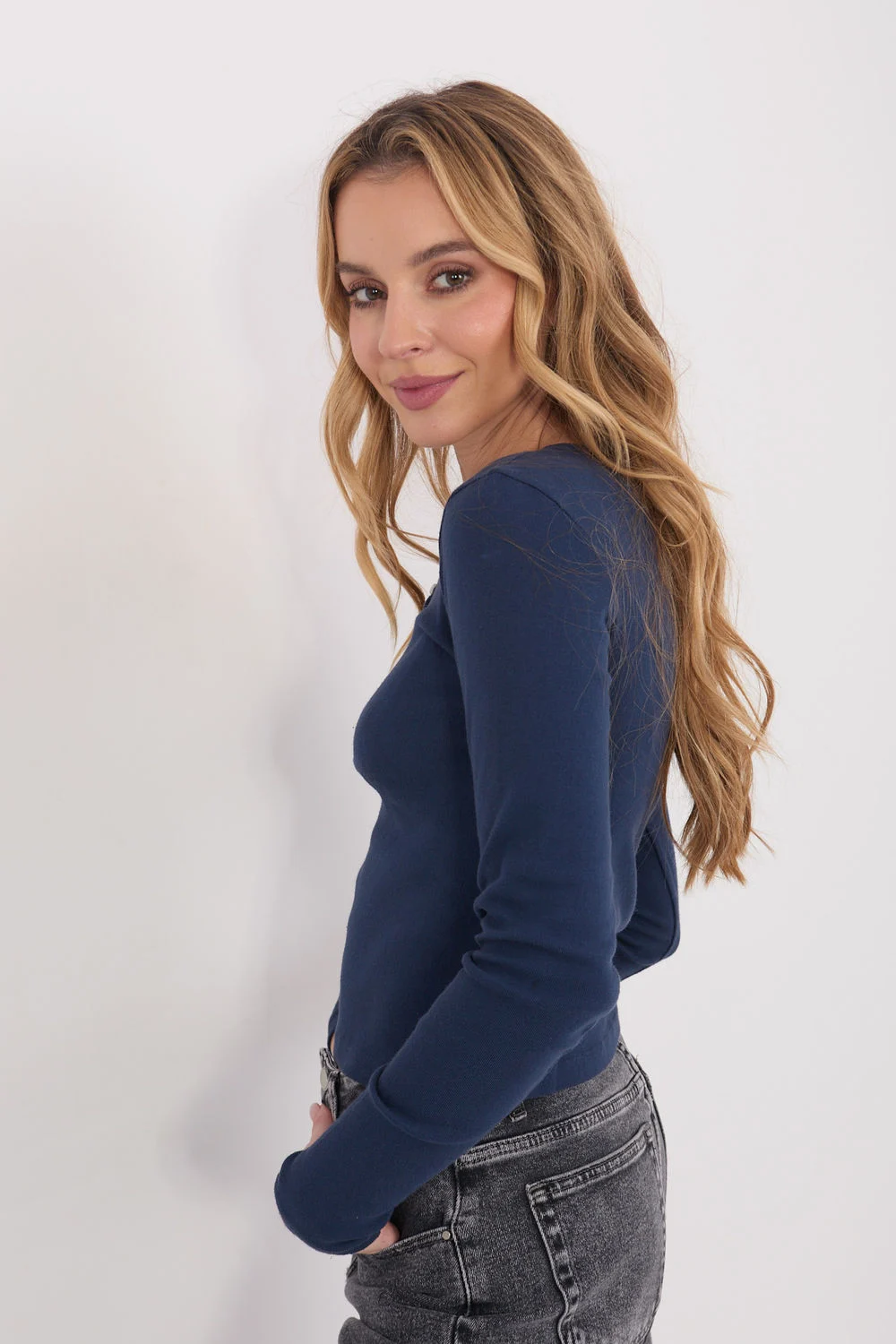 Chemisier bleu marine – Image 2