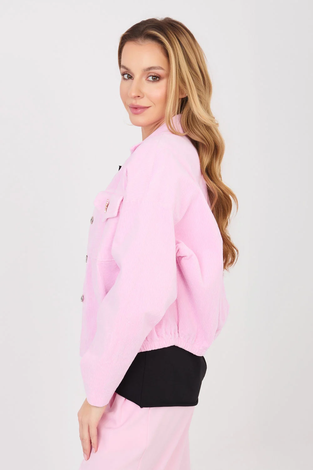 Veste en velours côtelé rose – Image 2