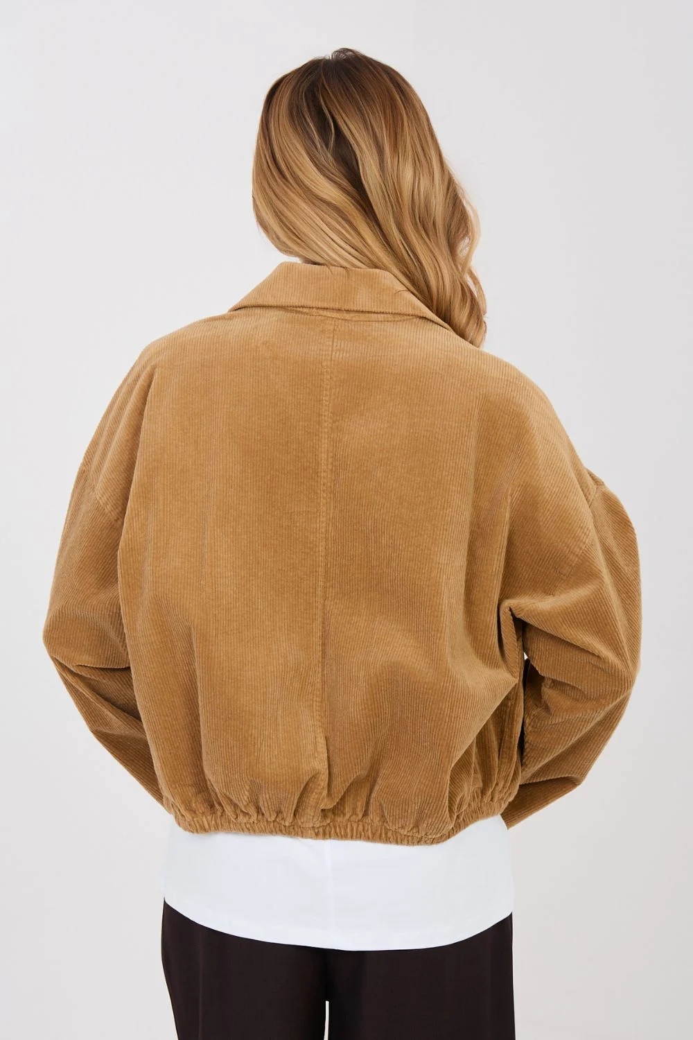 Veste en velours côtelé brun – Image 3