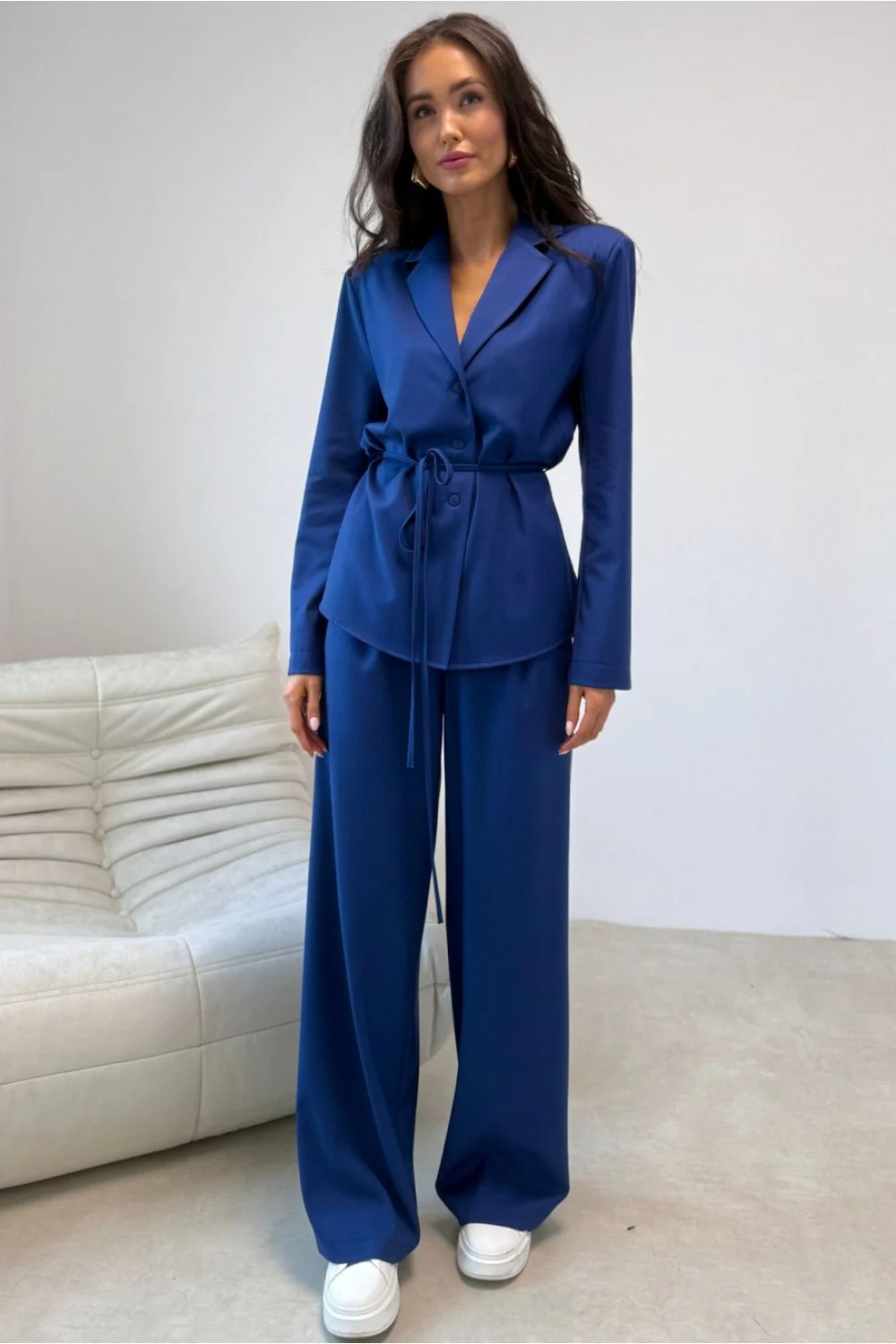 Pantalon femme bleu