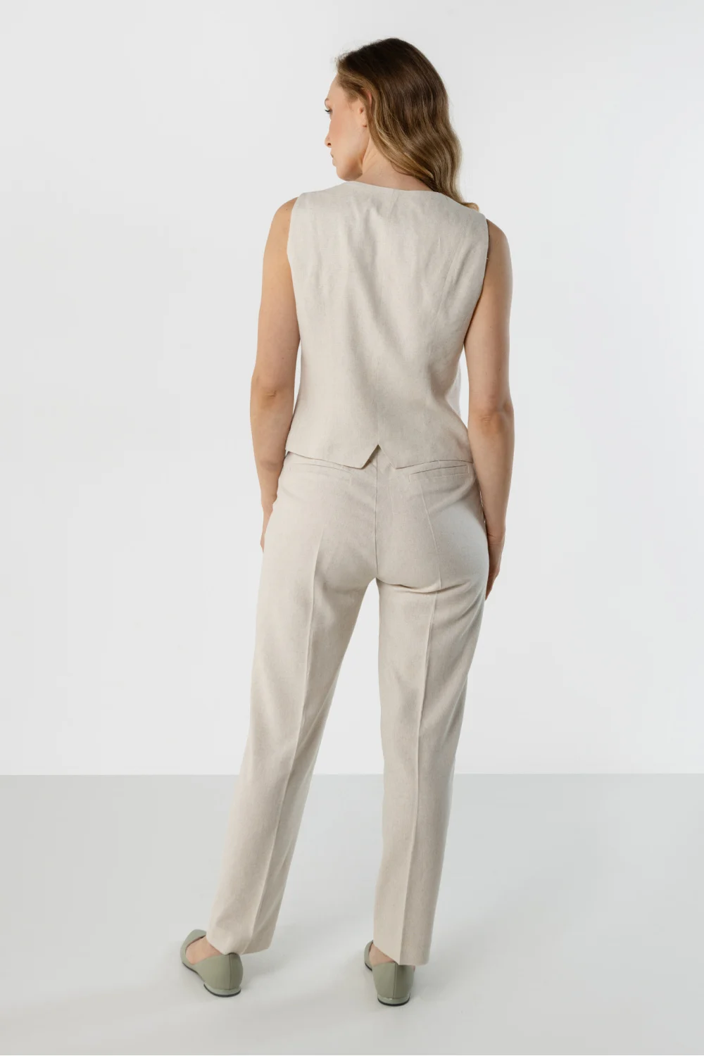 Pantalon femme beige – Image 3
