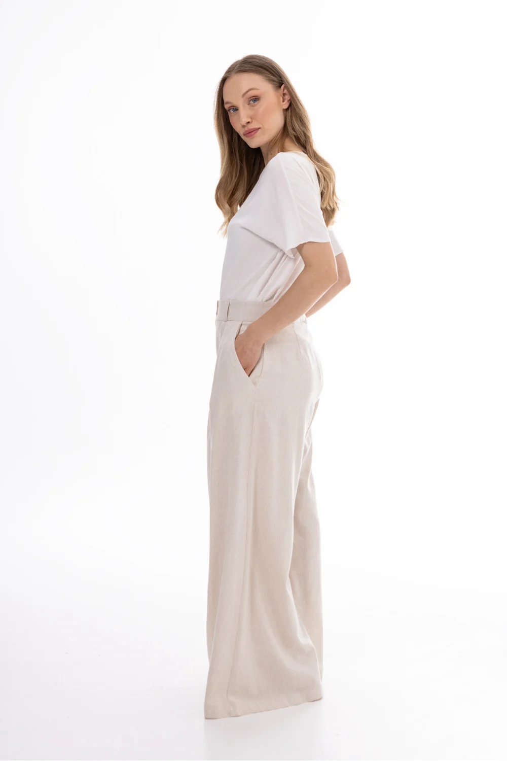 Pantalon femme beige – Image 2